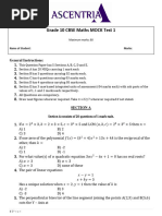 Grade 10 Maths CBSE MOCK TEST 1 PDF