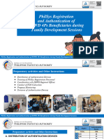 Philsys Registration and Authentication of DSWD 4Ps Beneficiaries During Family Development Sessions