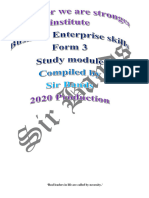 Business Enterprise Skills Form 3 Study Module