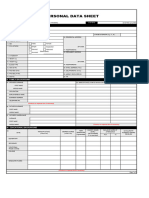 Personal Data Sheet