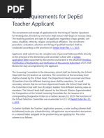 2022 Requirements For DepEd Teacher Applicant