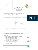 Agrupamento de Escolas de Alc Acer Do Sal Teste de Matem Atica A