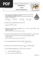 Ficha de Trabalho 1 - 11º Ano