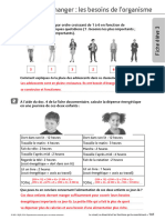 Bien Manger Les Besoins de Lorganisme Corrections