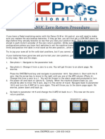 FANUC Zero Return Procedure