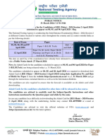 Public Notice For Release of Admit Card For Jee Main 2024 Session