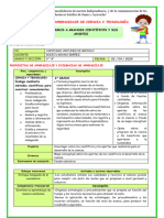 Sesión de Aprendizaje Ciencia y Tecnología 02 de Abril