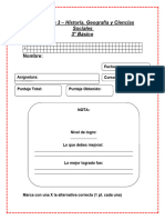 Evaluación 3 - Historia, Geografía y Ciencias Sociales - 3° Básico