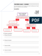 Synthèse UAA1chimie2023