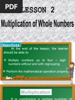 2 Chapter Lesson 2 Multiplication of Whole Number