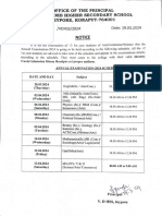 Annual Exam-2024 Schedule of +2 1st Year