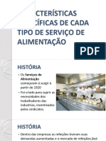 Aula 01 - Características Específicas de Cada Tipo de Serviço de Alimentação