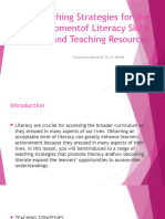 Teaching Strategies For The Development of Literacy Skills