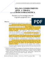 ARAÚJO, Inês Lacerda. A Natureza Do Conhecimento Após A Virada Linguístico-Pragmática