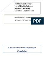 1.introduction To Pharmaceutical Calculation