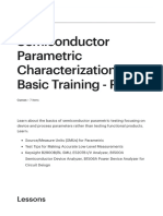 Course - Semiconductor Parametric Characterization Basic Training - Part 1 - Keysight