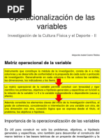 Apoyo. Operacionalización de Las Variables