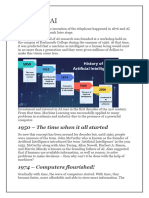 History of AI: 1950 - The Time When It All Started