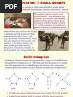 Communication in Small Groups