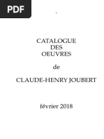 Catalogue Claude Henry Joubert