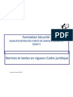 CFAS-SSIAP 3 - Cadre Juridique Textes Et Normes