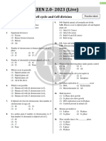 Cell Cycle and Cell Division - Practice Sheet