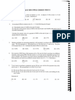 Practice Multiple Choice Test 9: .08 (1n C) /.08 (LN 2.5)