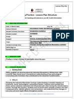 Social Sciences Lesson Plan 14 March 2024 Grade 09 Industrial Revolution