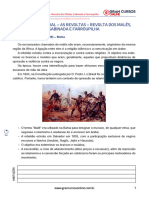 4 - Período Regencial - As Revoltas - Revolta Dos Malês, Sabinada e Farroupilha