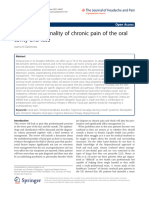 Multi-Dimensionality of Chronic Pain of The Oral Cavity and Face