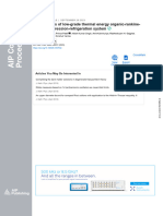 EES Analysis of Low-Grade Thermal Energy Organic-Rankine Vapour-Compression-Refrigeration System