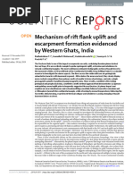 Mechanism of Rift Flank Uplift and Escarpment Formation Evidenced in Western Ghats