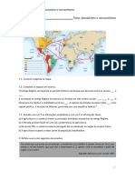 Ficha de Avaliação - Hist 8º Ano Absolutismo e Mercantilismo