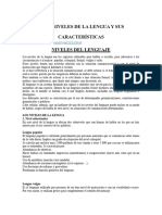 Los 4 Niveles de La Lengua y Sus Características