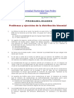 Problemas y Ejercicios de La Distribución Binomial