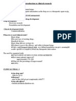 Introduction To Clinical Research: Drug Development