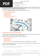 Business Plan - Les Tableaux Financiers