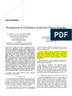 Propogation of Unbalance in Electrical Power Systems