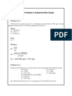 Sample Problems in Industrial Plant Design