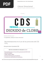 Protocolos CDS de La A A La Z, CLO2 - Cáncer Emocional