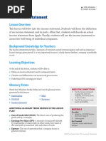 Research and Analysis 3.5 Income Statement - V2