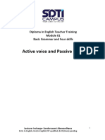 Active Voice Passive Voice