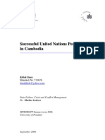 Successful United Nations Peacekeeping in Cambodia