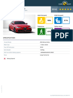 Euroncap 2016 Alfa Romeo Giulia Datasheet