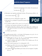 Exercice D'entraînement 2 Géométrie Dans L'espace