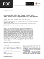 Cryptosporidiosis Risk in New Zealand Children Under 5 Years Old Is Greatest in Areas With High Dairy Cattle Densities