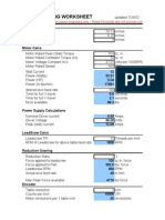 Motor Sizing Worksheet