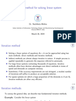 Iterative Method For Solving Linear System