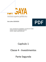 CLC-CLG UC Capítulo 1 - Classe 4 - Investimentos - Parte Segunda Ano Letivo 2023-2024 1 Diapositivo