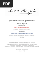 Andrés Manjón, Publicaciones en Periódicos de Su Época